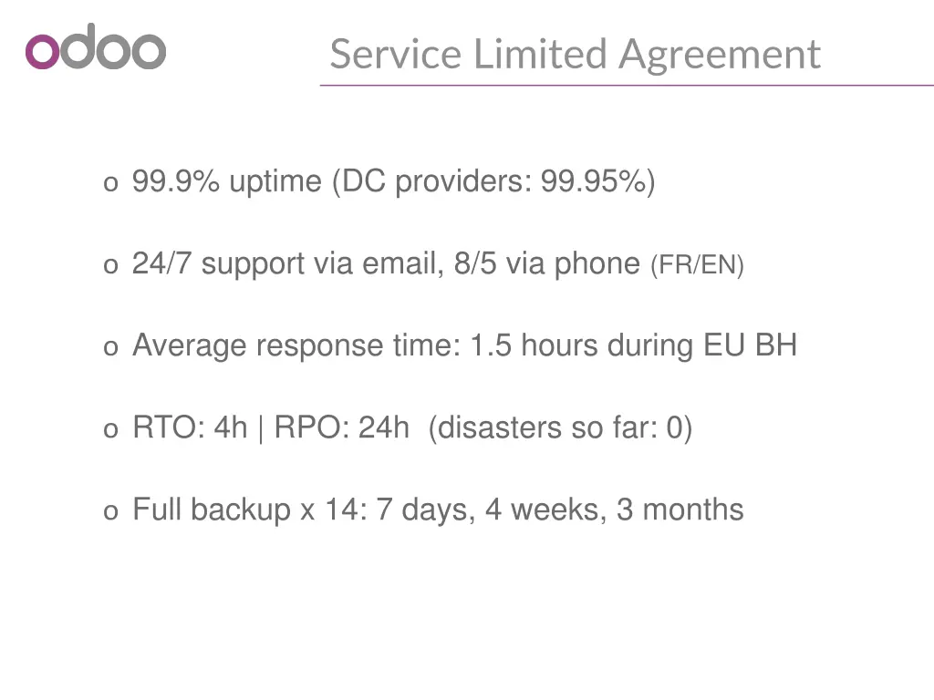 service limited agreement