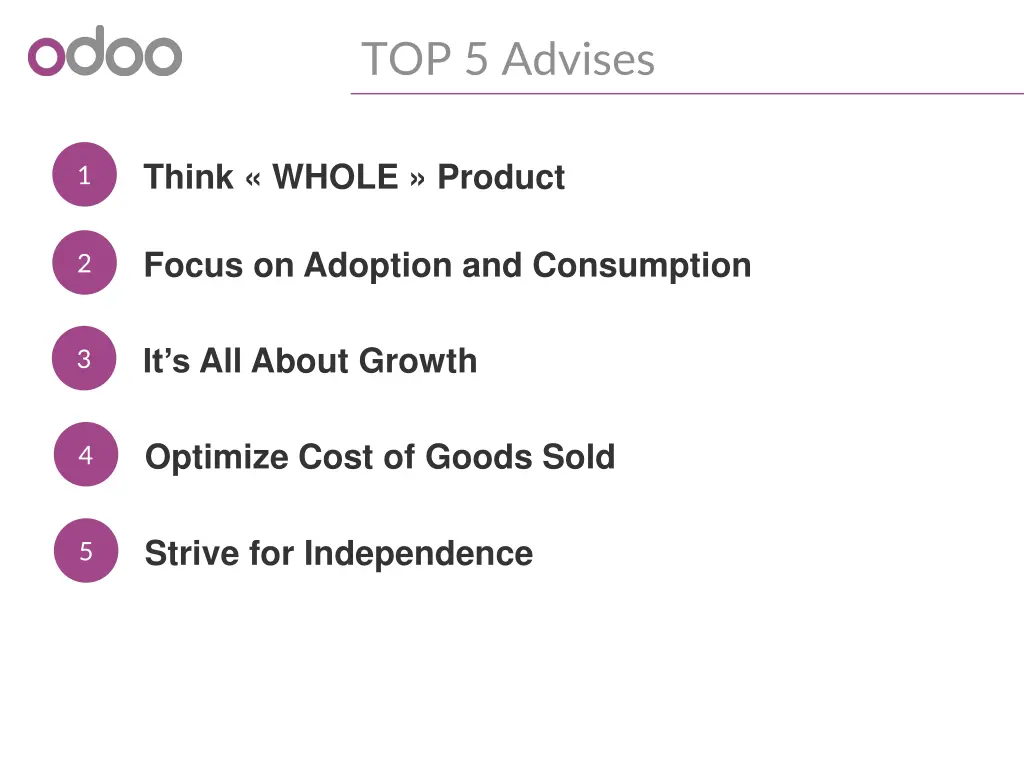 top 5 advises