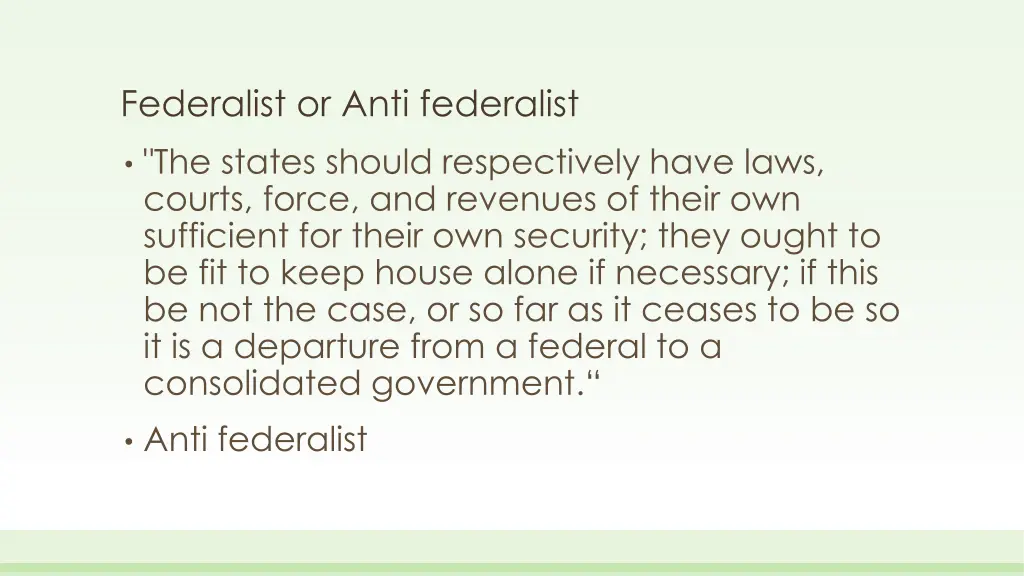 federalist or anti federalist 9