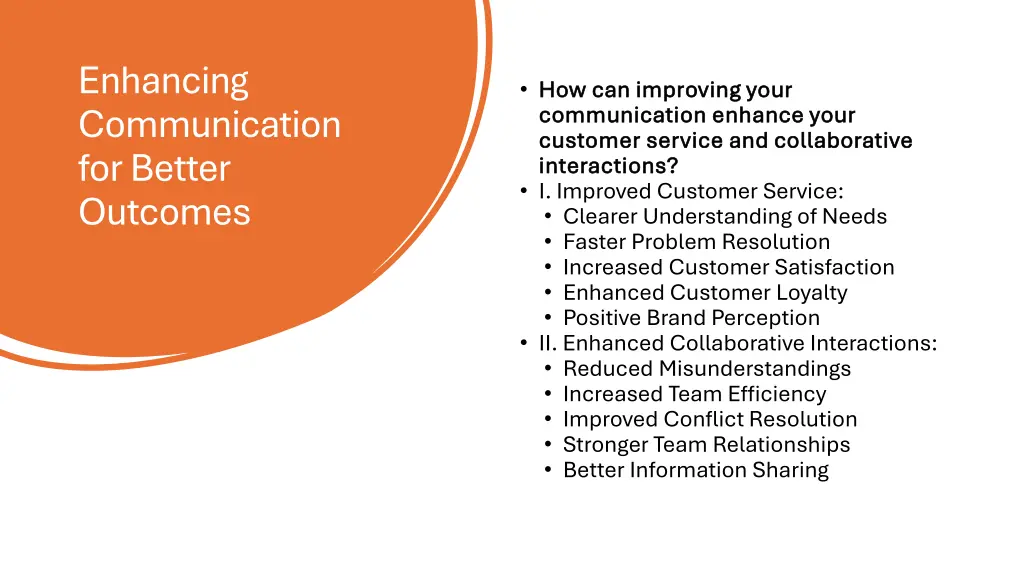 enhancing communication for better outcomes