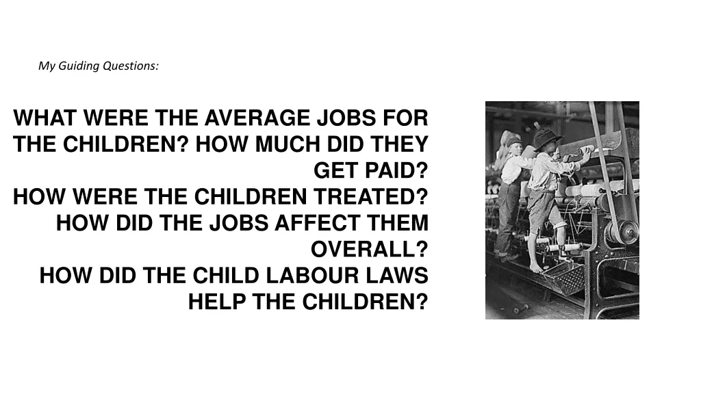 my guiding questions