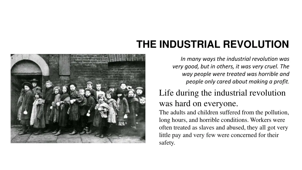 the industrial revolution