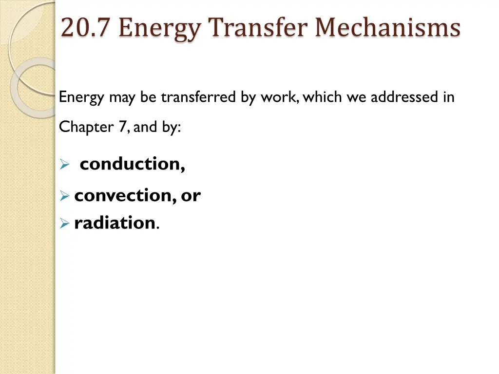 20 7 energy transfer mechanisms