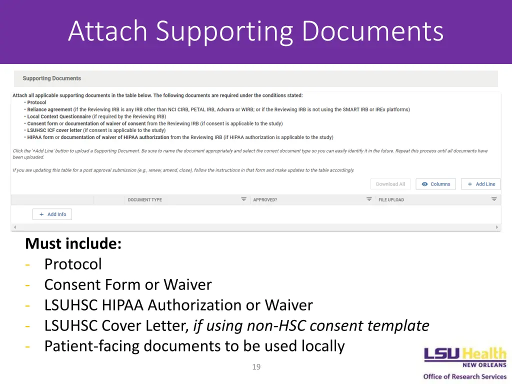 attach supporting documents