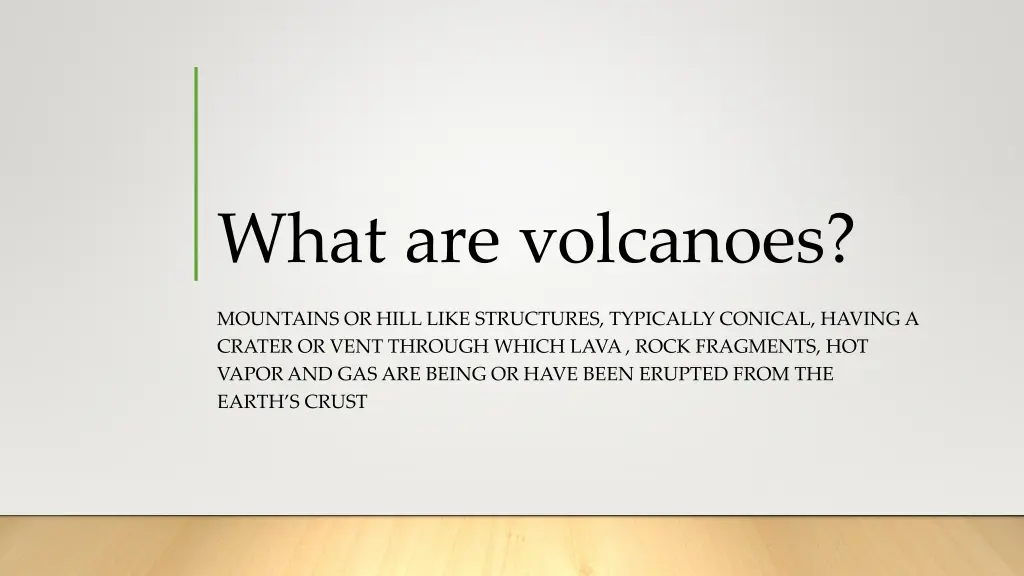 what are volcanoes