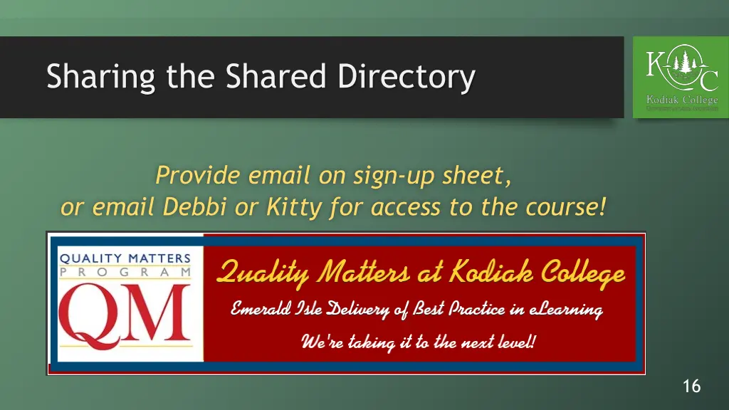 sharing the shared directory 1