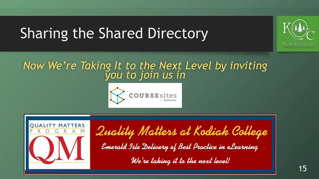 sharing the shared directory