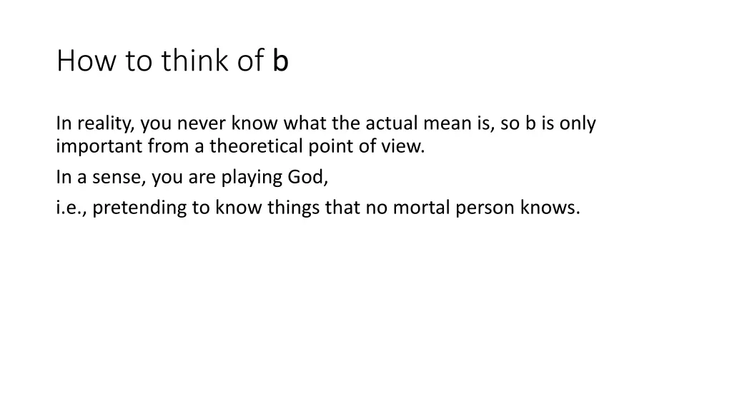 how to think of b