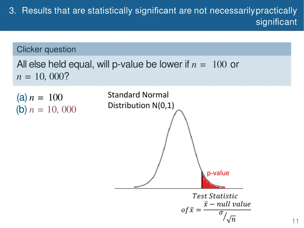 3 results that are statistically significant 1