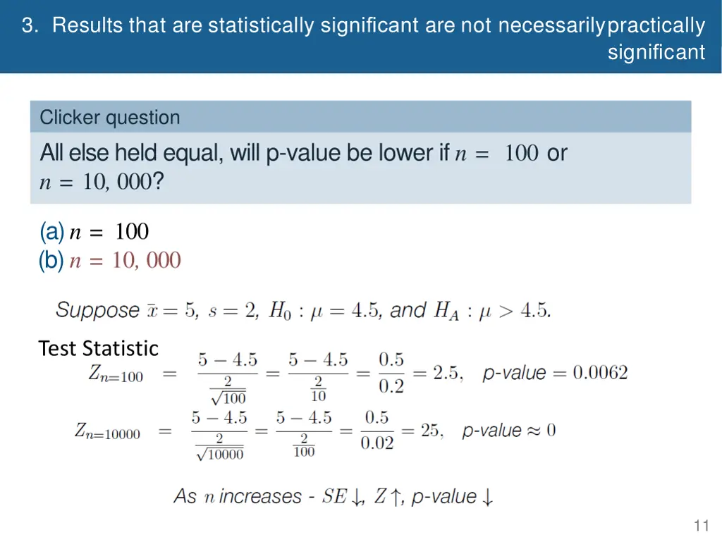 3 results that are statistically significant 2