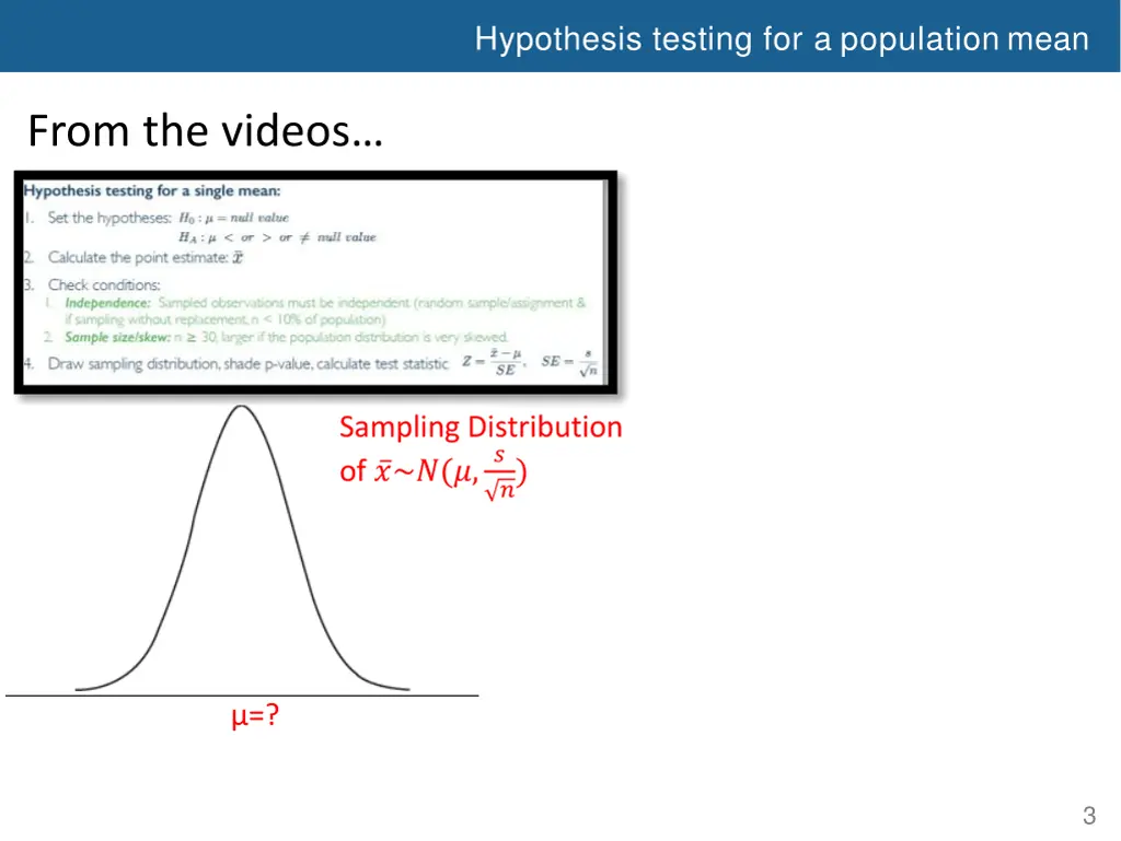 hypothesis testing for a population mean 4