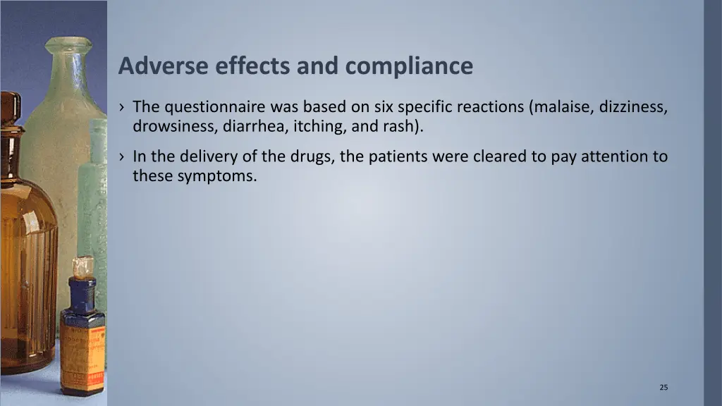 adverse effects and compliance