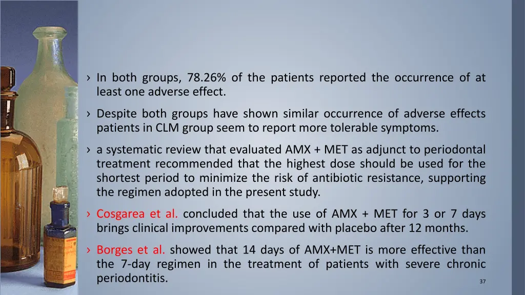 in both groups 78 26 of the patients reported