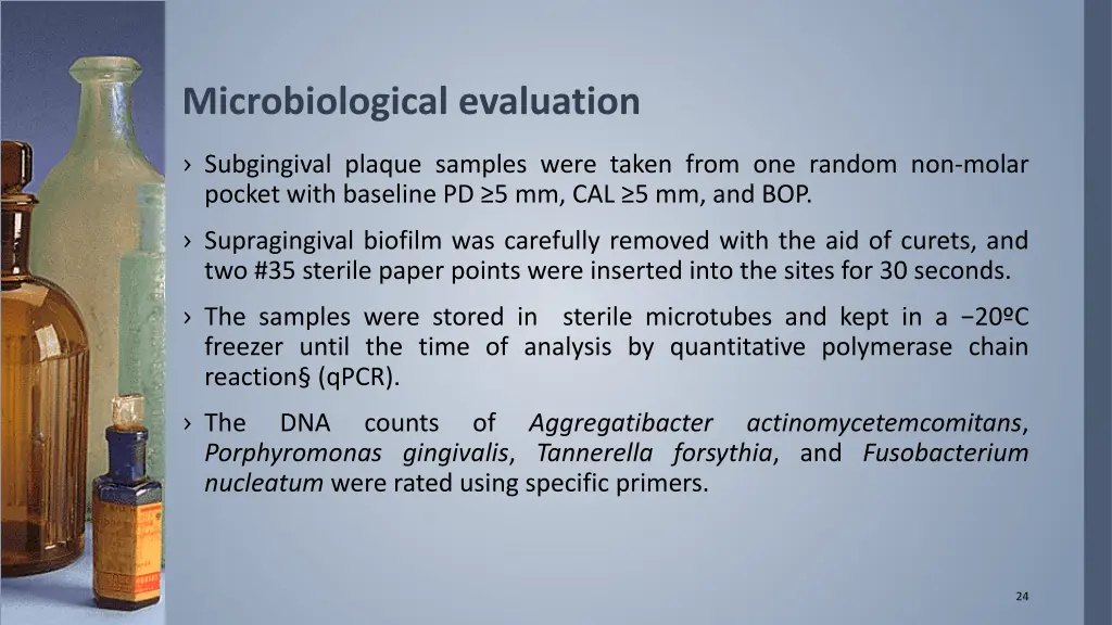 microbiological evaluation