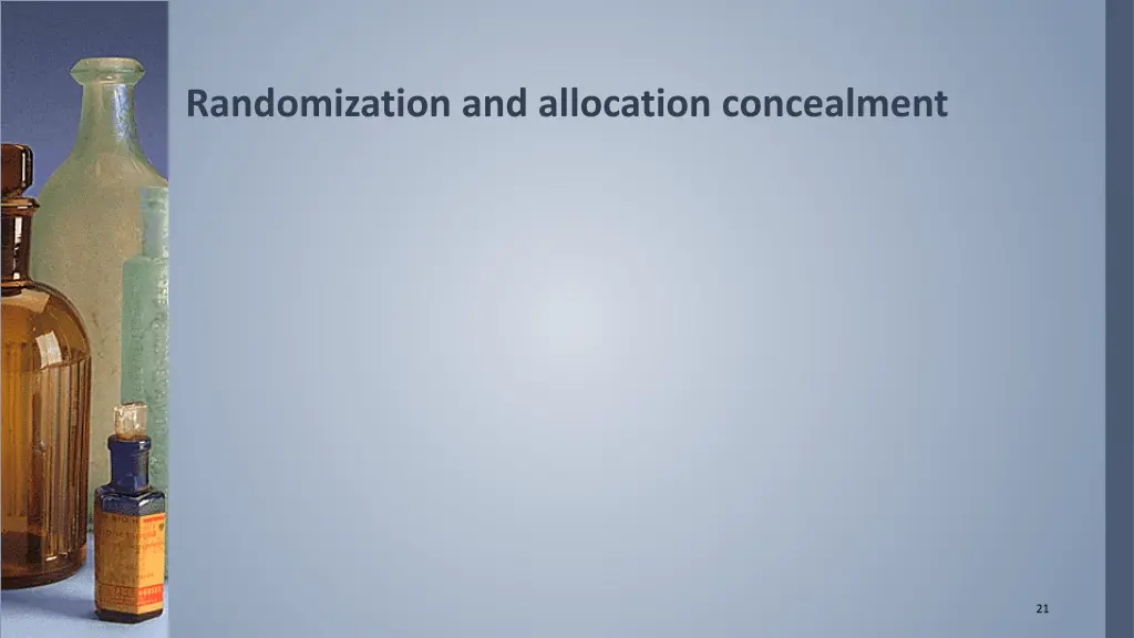 randomization and allocation concealment