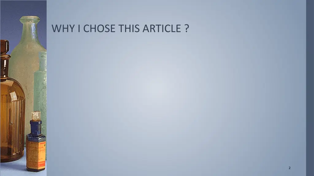 why i chose this article