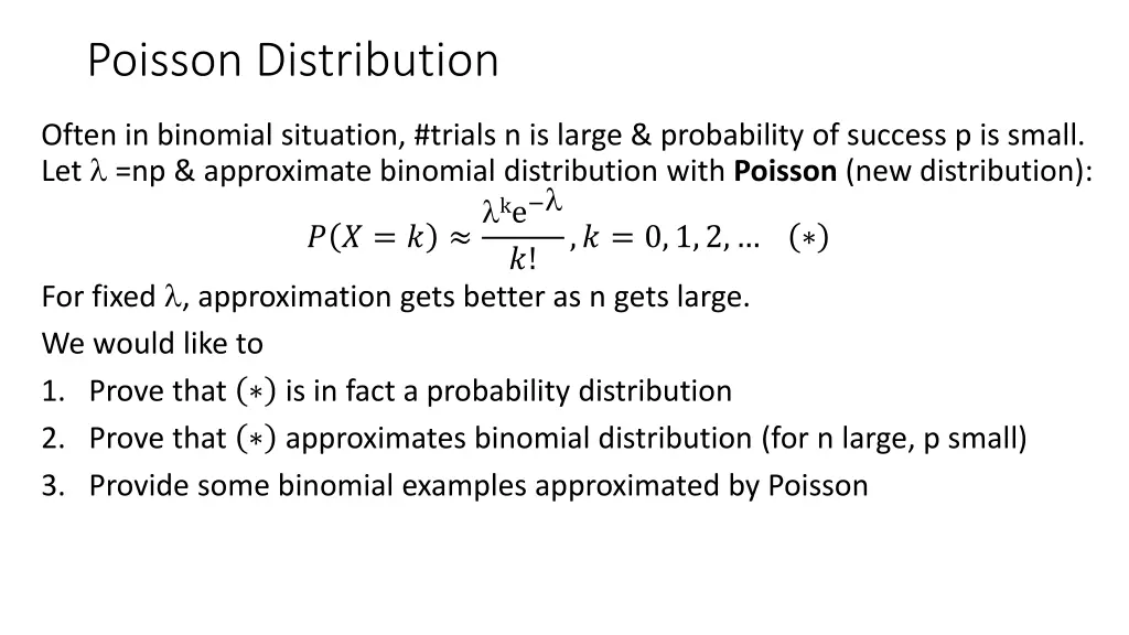 poisson distribution