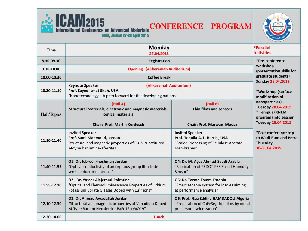 conference program
