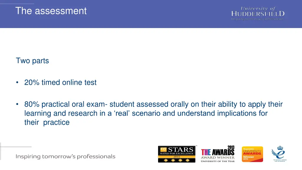 the assessment