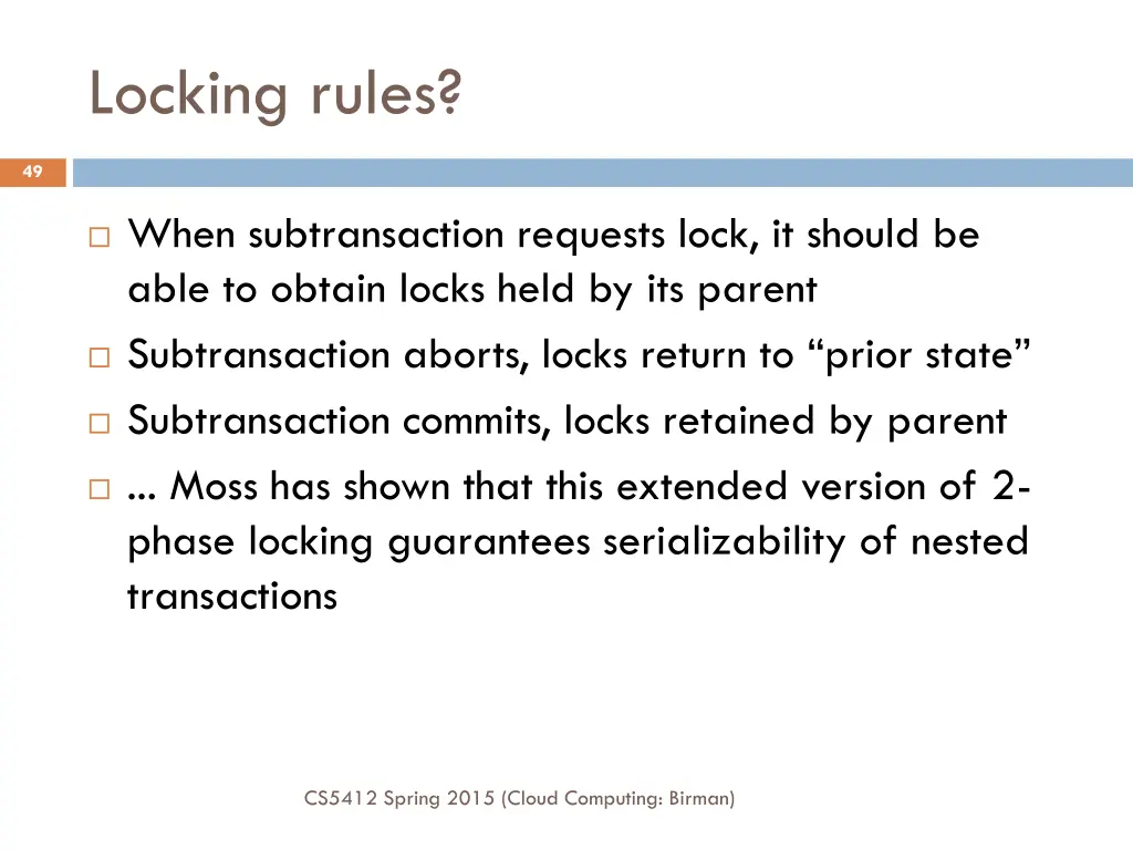locking rules