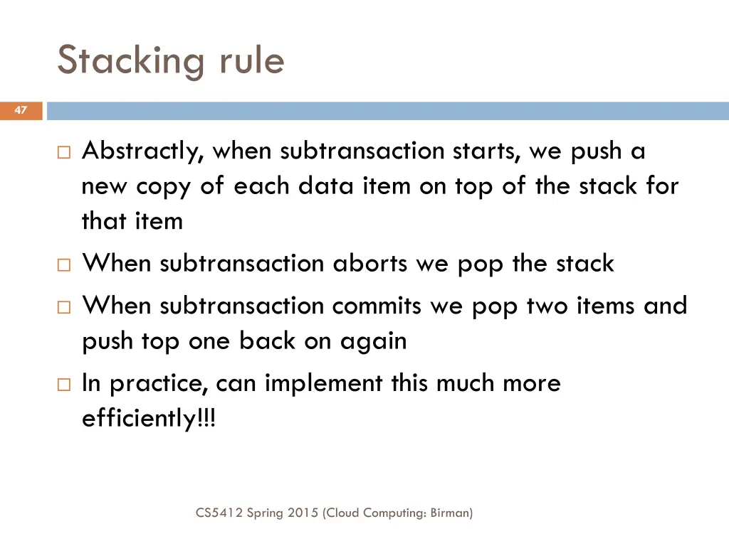 stacking rule