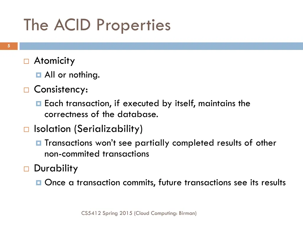 the acid properties