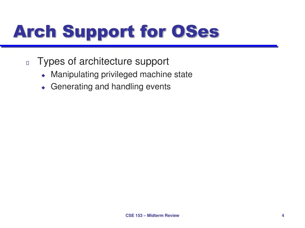 arch support for oses