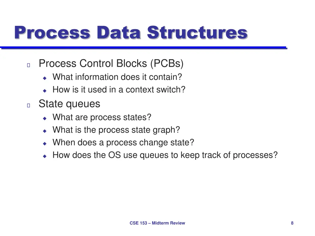 process data structures