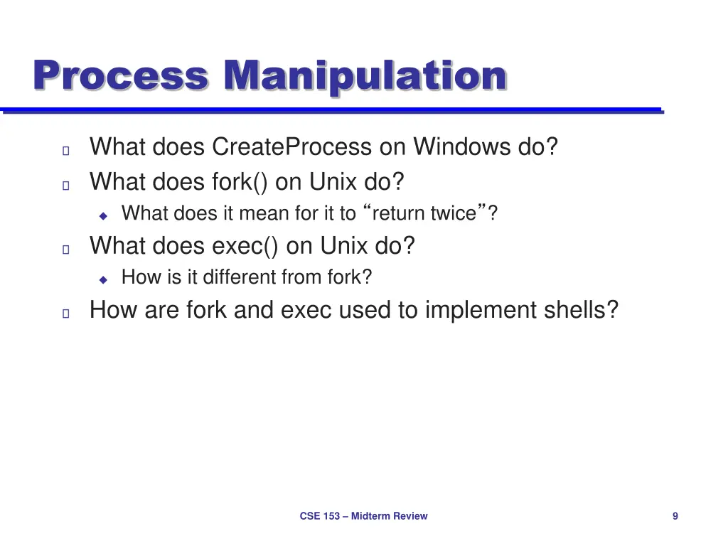 process manipulation