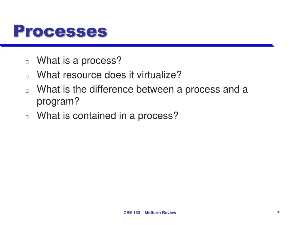 processes