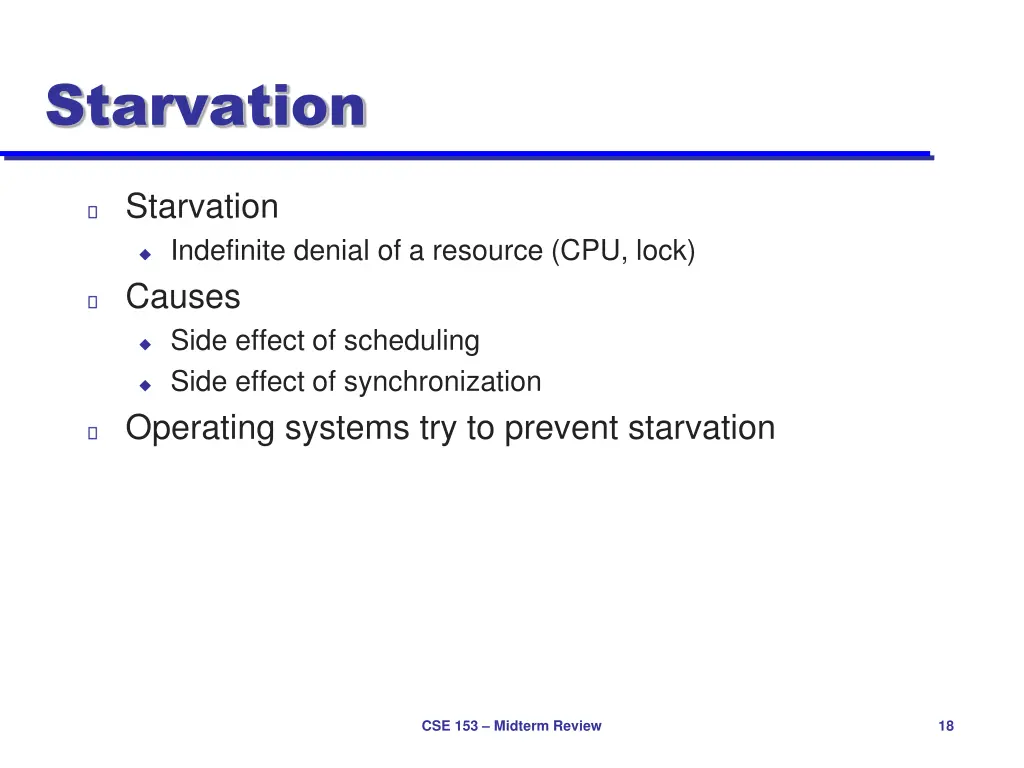 starvation