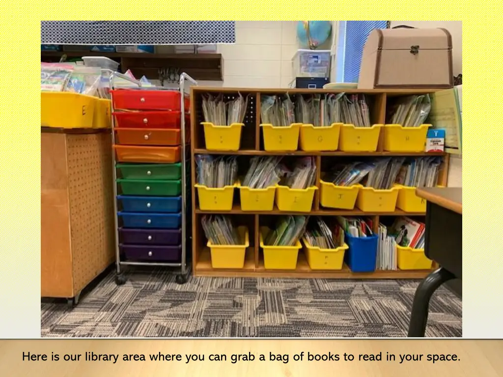 here is our library area where you can grab