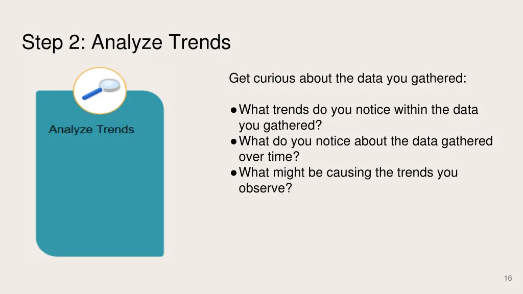 step 2 analyze trends