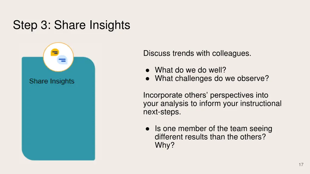 step 3 share insights