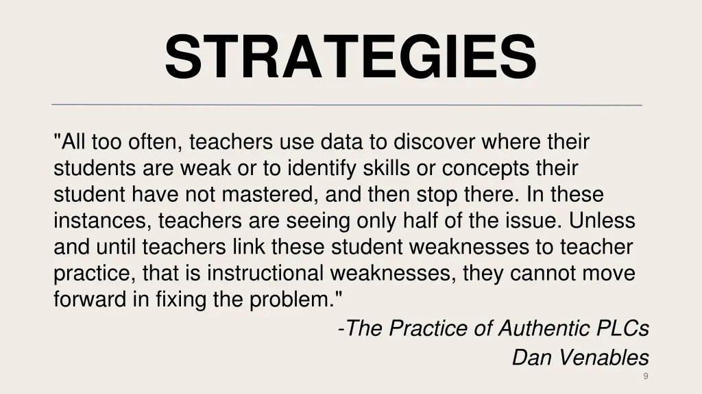 strategies