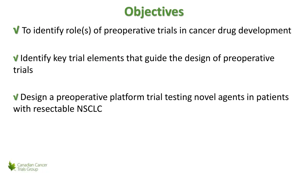 objectives