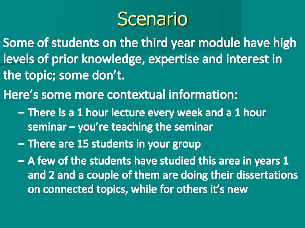scenario