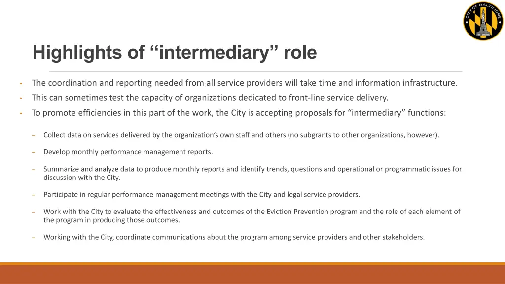 highlights of intermediary role