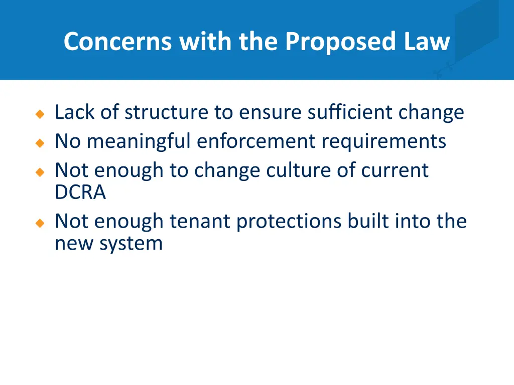 concerns with the proposed law