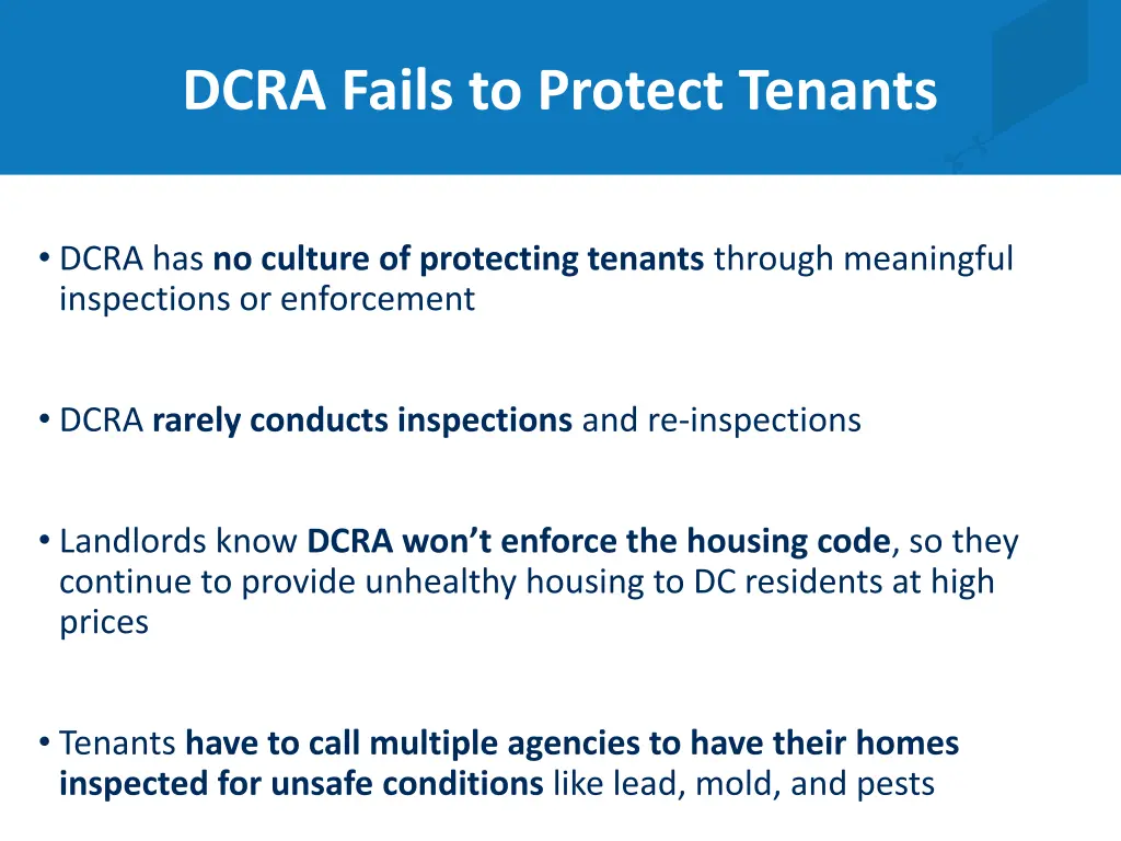 dcra fails to protect tenants