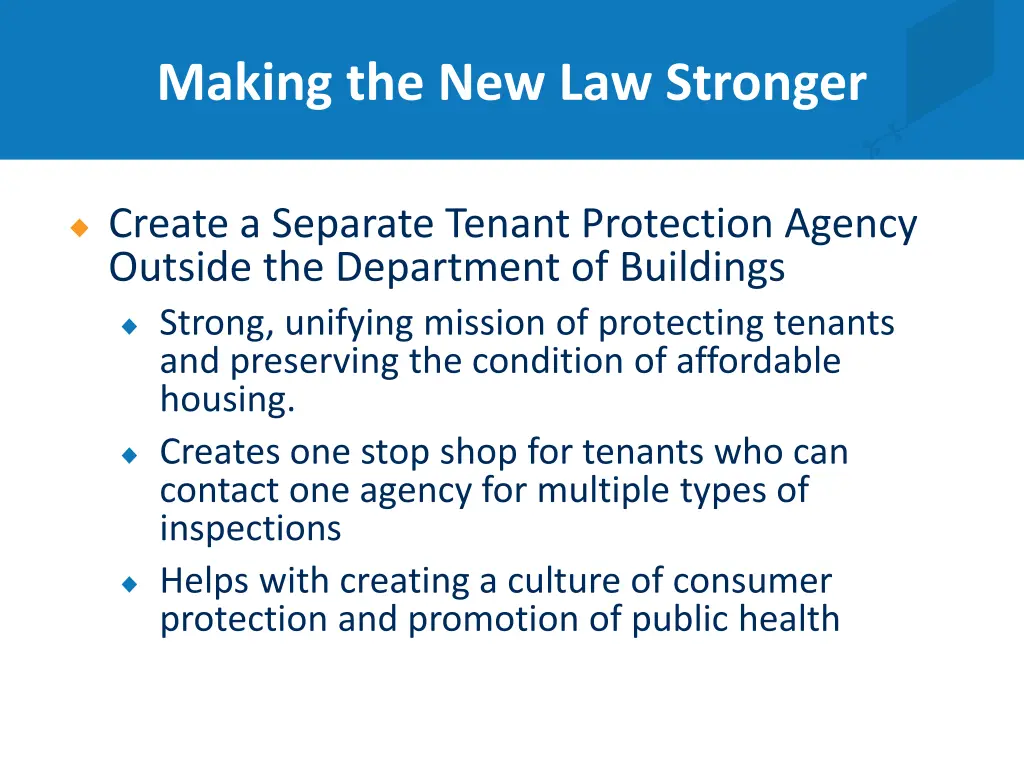 making the new law stronger