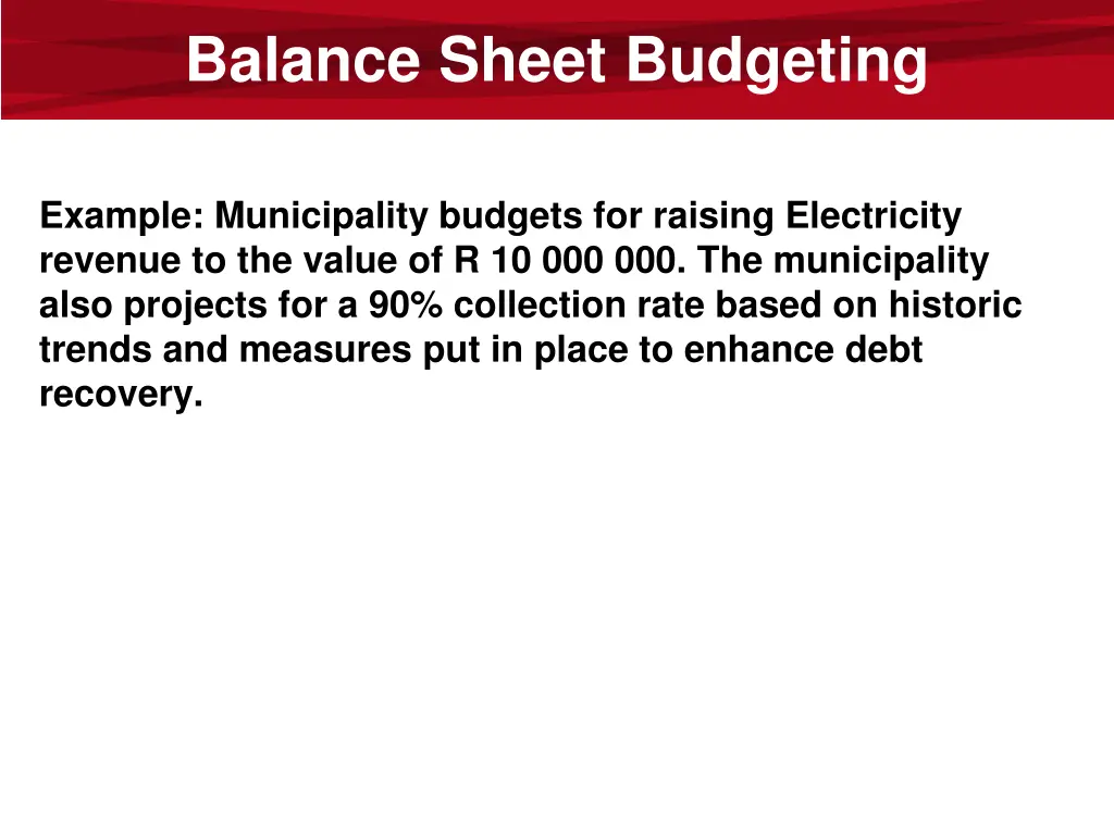 balance sheet budgeting 2