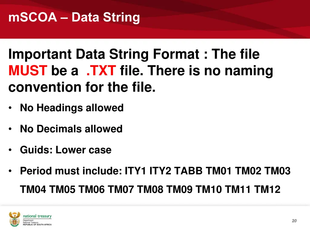 mscoa data string