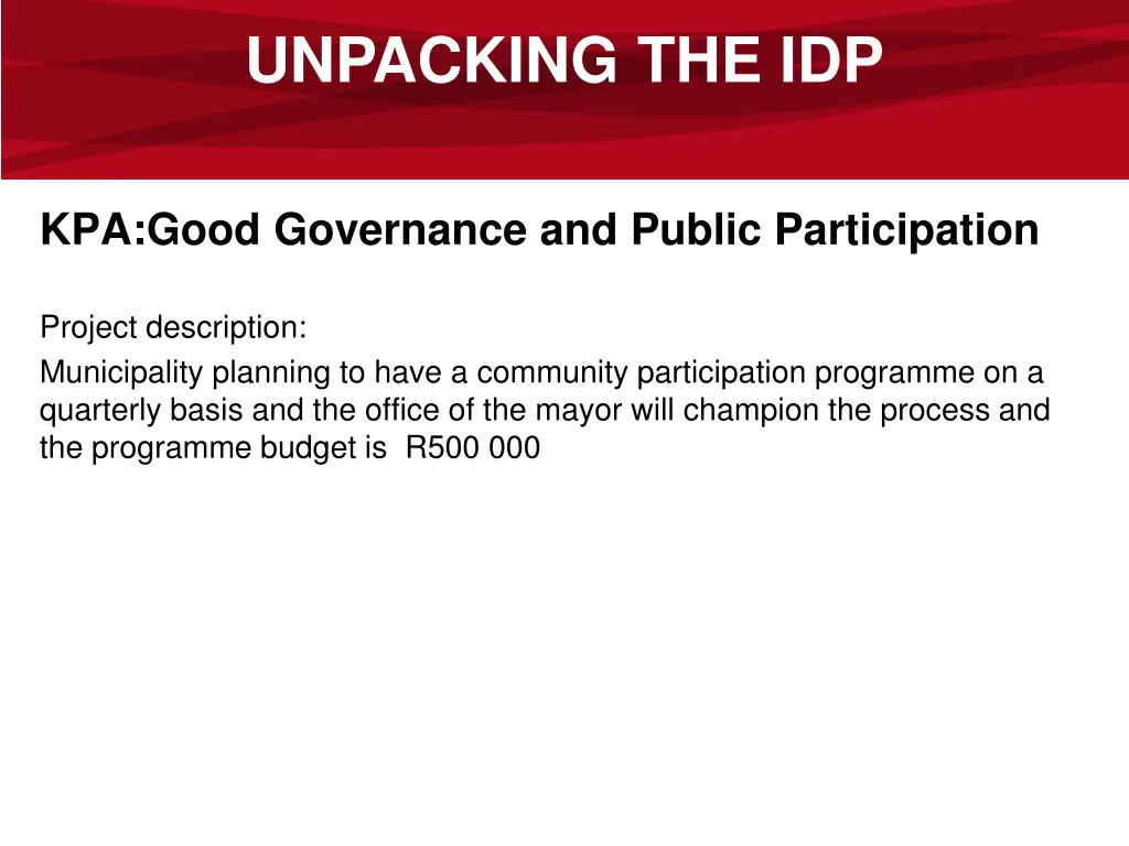 unpacking the idp 4
