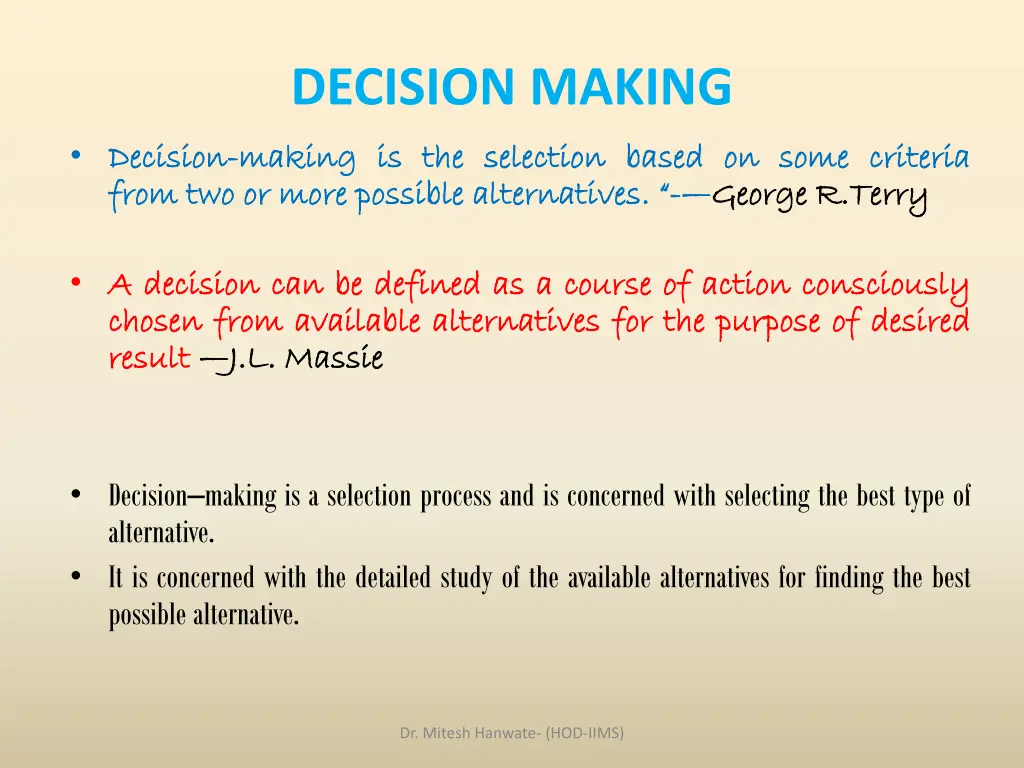 decision making