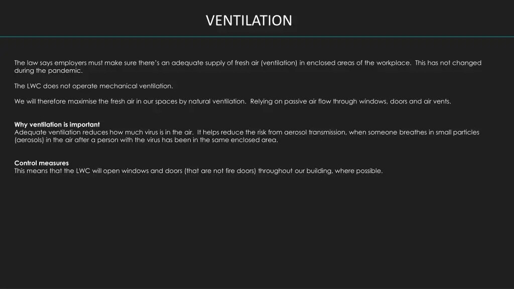 ventilation