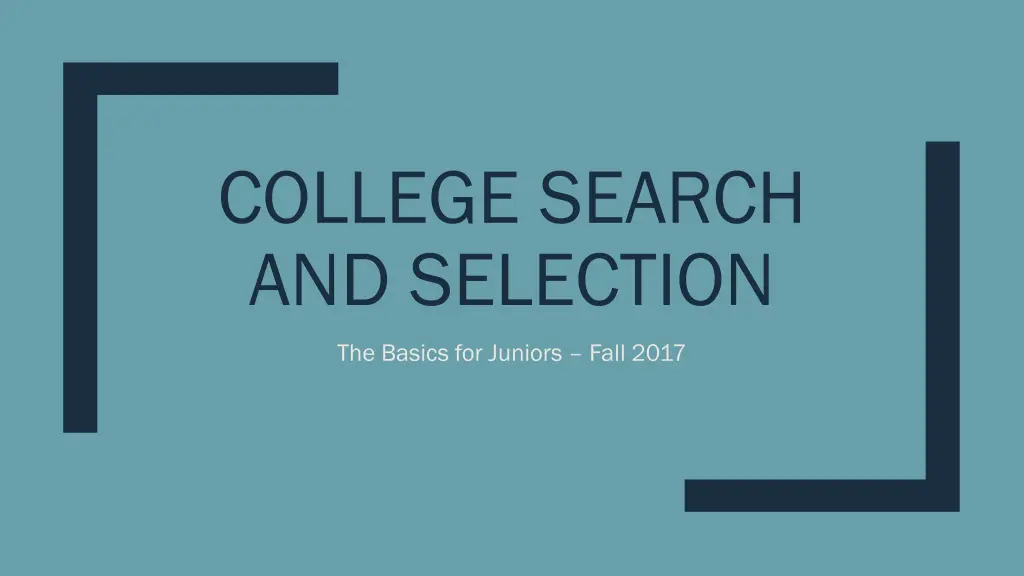 college search and selection