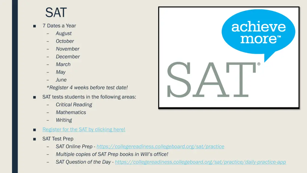 sat 7 dates a year august october november