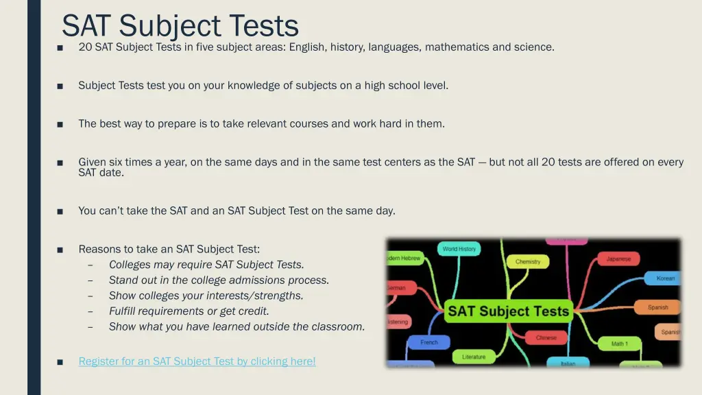 sat subject tests 20 sat subject tests in five