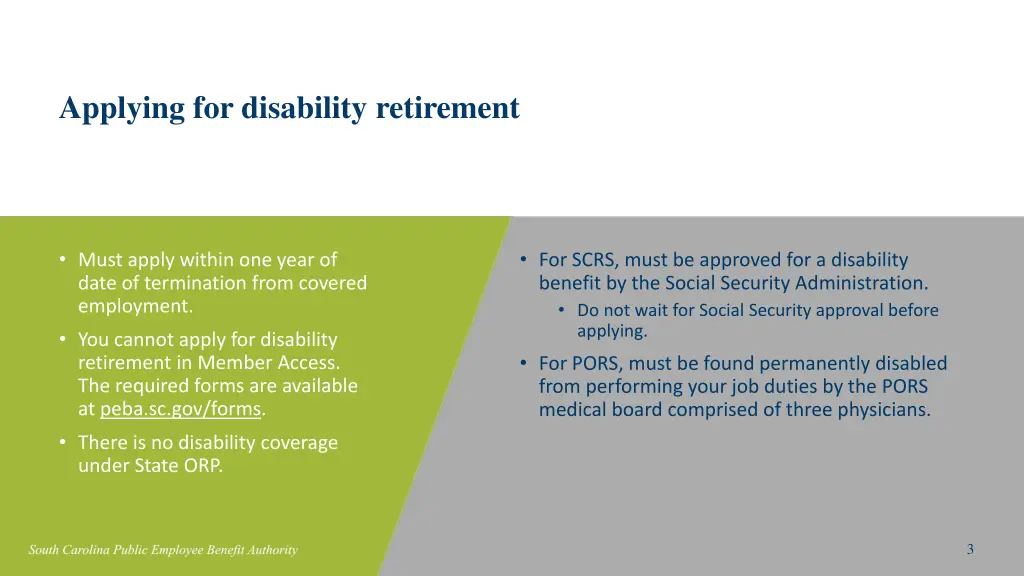 applying for disability retirement